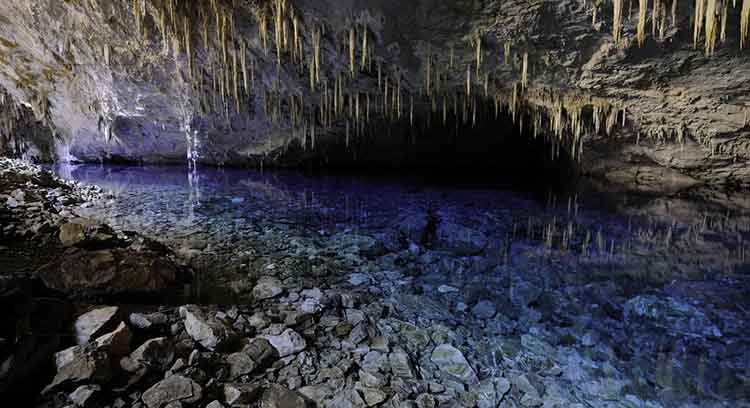 Grutas de Bonito: Lago Azul, São Mateus, São Miguel