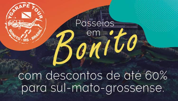 Passeios de Bonito com até 60% de desconto pra quem é do Mato Grosso do Sul