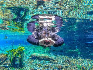 Flutuação nascente Azul em Bonito MS