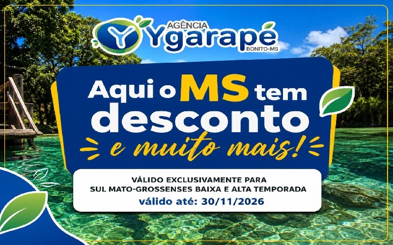 Tarifa com Desconto para Moradores de MS Virem à Bonito