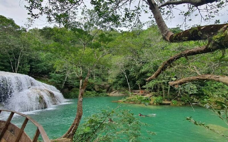 Cachoeira com Sete Quedas em Bonito MS: