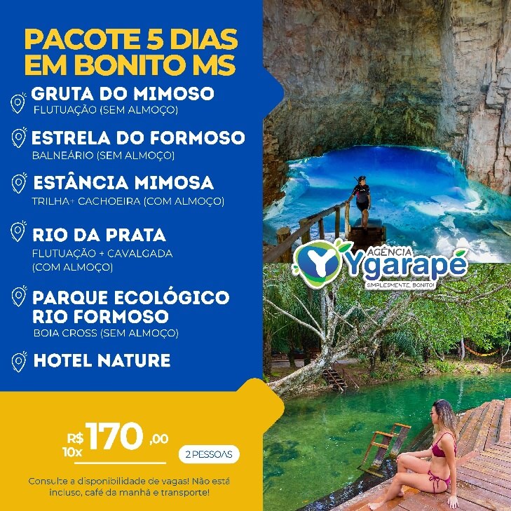 Pacote 5 Dias em Bonito MS